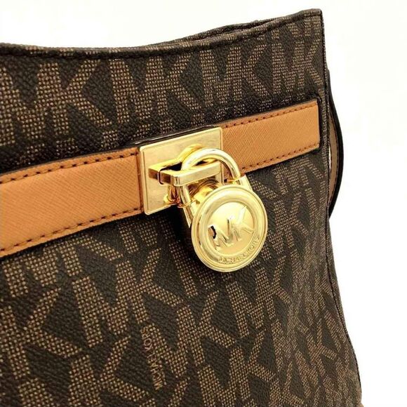 NEW Michael Kors MK Designer Hamilton Traveler Brown Crossbody Bag Purse Handbag - Picture 3 of 10